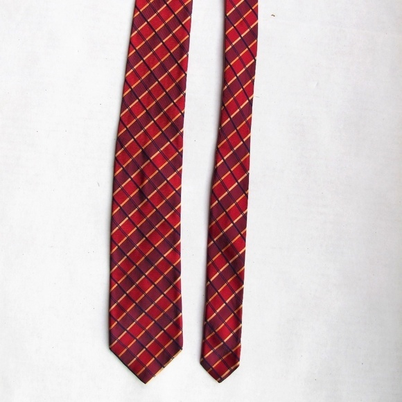 Hugo Boss Black Label Tie Plaid 100% Silk Multicol - Picture 1 of 5